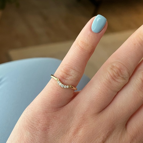 Marrow Fine White Diamond Arch Ring size 5 - Picture 4 of 6